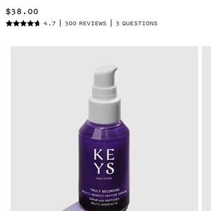 KEYS SOULCARE TRULY BECOMING MULTI-BENEFIT PEPTIDE SERUM FINE LINES & WRINKLES